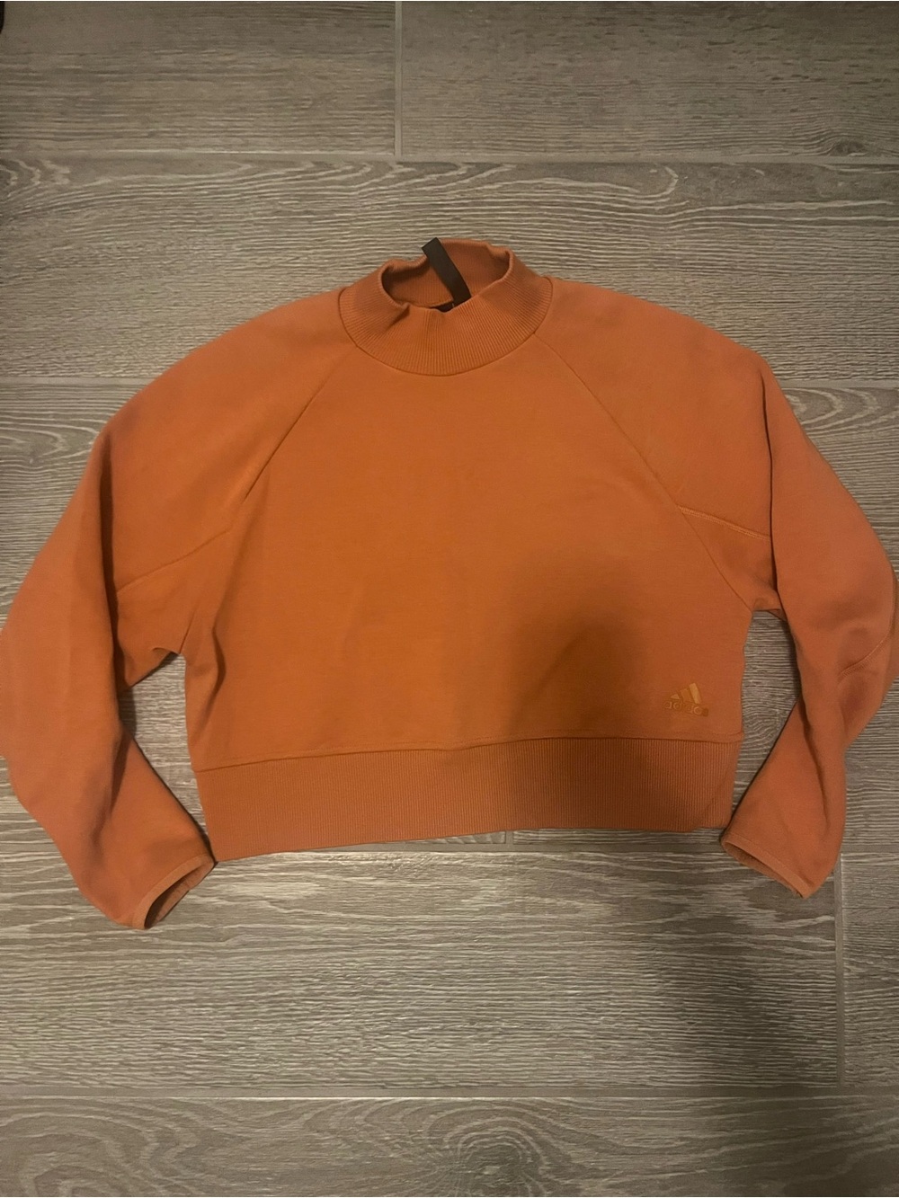 Adidas Women's Rust Orange Cropped Sweatshirt